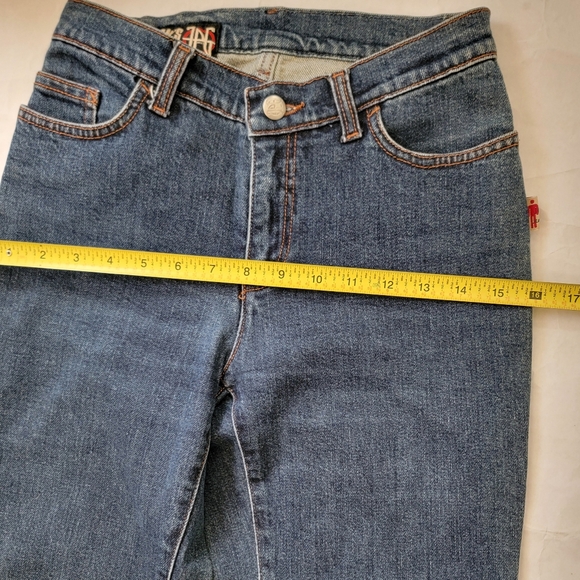 JEAN PAUL GAULTIER JPG Donna 👏🏻straight leg blue jeans👖27x33 👀look all pics - Picture 14 of 16